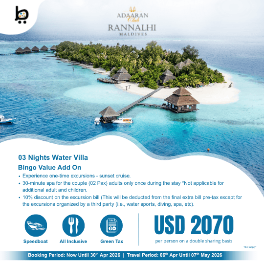 Adaaran Club Rannalhi Maldives