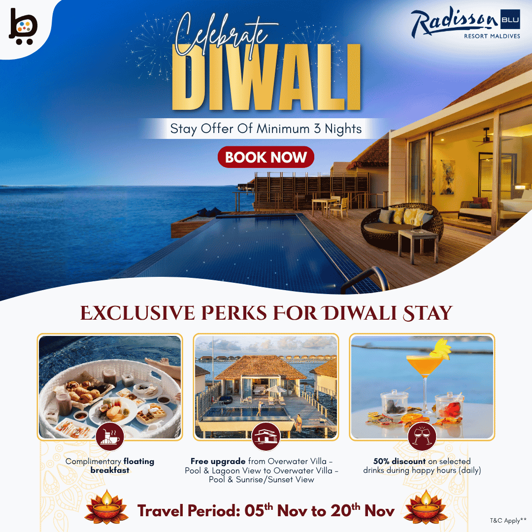 Radisson BLU Maldives Diwali Offer 